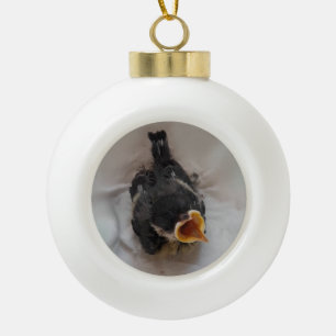Tidi my Bird the Parus Major Keramik Kugel-Ornament