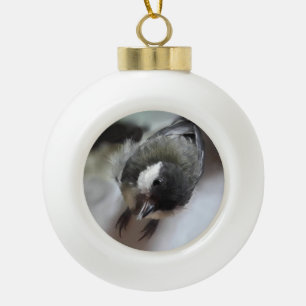 Tidi my Bird the Parus Major Keramik Kugel-Ornament