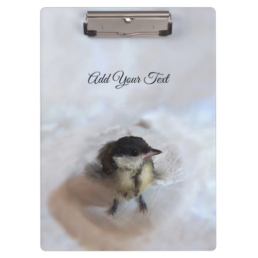 Tidi my Bird the Parus Major Klemmbrett (Vorderseite)