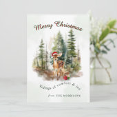 Tidings of Joy Christmas Greeting Card Einladung (Stehend Vorderseite)