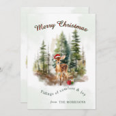 Tidings of Joy Christmas Greeting Card Einladung (Vorne/Hinten)