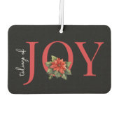 TIDINGS VON JOY RED CHRISTMAS POINSETTIA AUF SCHWA AUTOLUFTERFRISCHER (Rückseite)