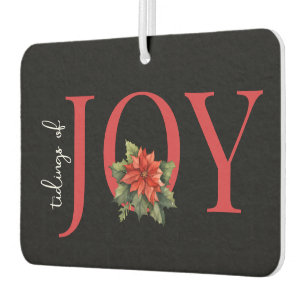 TIDINGS VON JOY RED CHRISTMAS POINSETTIA AUF SCHWA AUTOLUFTERFRISCHER
