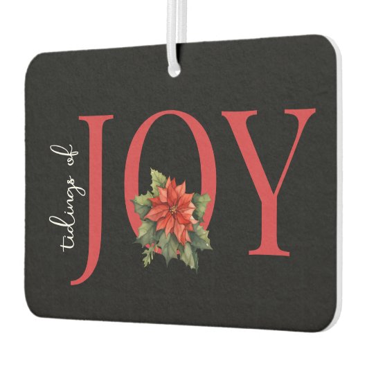 TIDINGS VON JOY RED CHRISTMAS POINSETTIA AUF SCHWA AUTOLUFTERFRISCHER (Links)