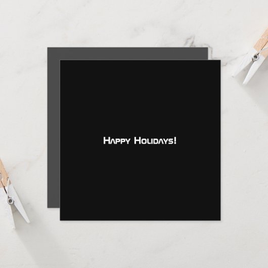 Tidy Black Modern QR Code Karte (Vorderseite/Rückseite Beispiel)