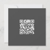 Tidy Black Modern QR Code Karte (Rückseite)