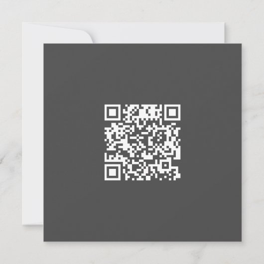 Tidy Black Modern QR Code Karte (Rückseite)
