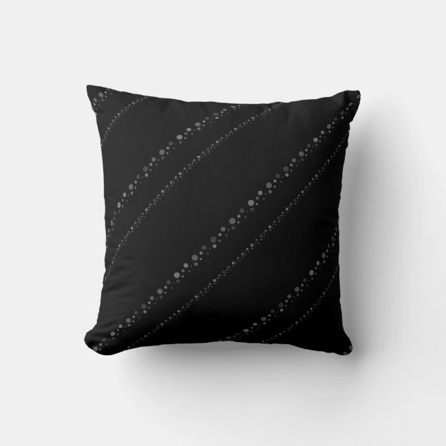 Tidy Black Styled Point Stripes Graphic Kissen (Vorderseite)
