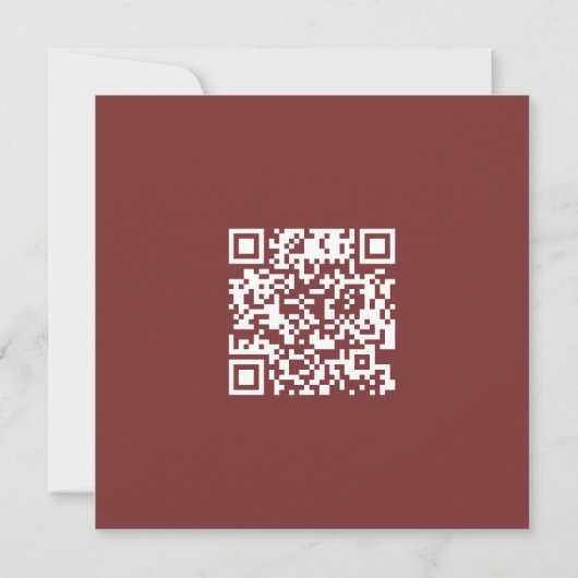 Tidy Bordeaux Modern QR Code Karte (Rückseite)