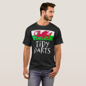 Tidy Darts lustiges Welsh Wales Flag Sprichwort st T-Shirt (Vorne ganz)