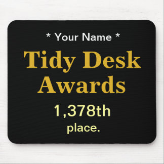 Tidy Desk Awards Add Name Cruel Coworker Joke Gift Mousepad