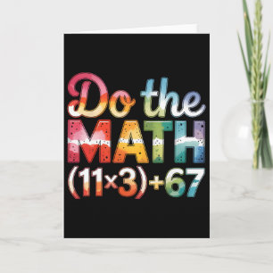 Tie Dye 100 Tage Schule Mathe-Gleichung Rechne nac Karte
