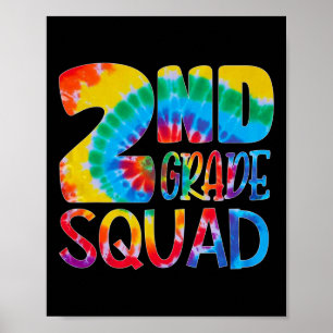 Tie Dye 2. Klasse Squad Lehrer Schüler Erster Tag Poster
