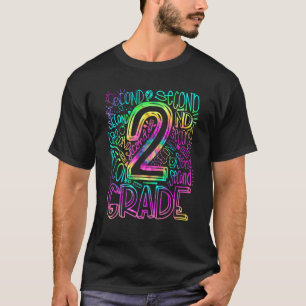 Tie Dye 2nd Grad Typography Team Zweiter Grad Tea T-Shirt
