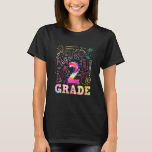 Tie Dye 2nd Grad Typography Team Zweiter Grad Tea T-Shirt