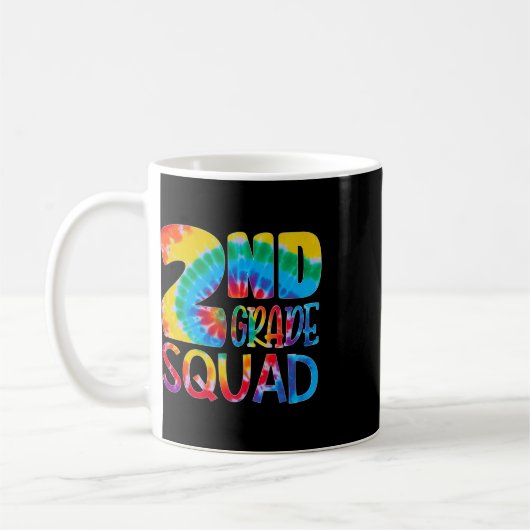 Tie Dye 2nd Grade Squad Teacher Student First Day Kaffeetasse (Links)
