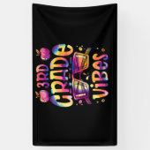 Tie dye 3rd grade vibe Teacher First Day of School Banner (Vertikal)