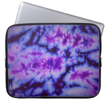 tie dye abstract in shades of blue and purple lapt