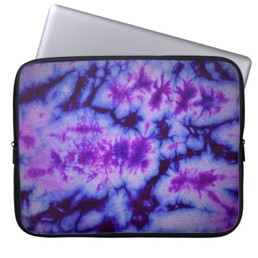tie dye abstract in shades of blue and purple lapt laptopschutzhülle (Vorderseite)