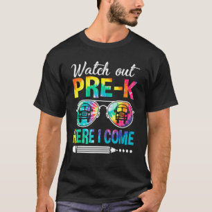 Tie Dye Achtung, Vorschule hier komme ich zurück z T-Shirt