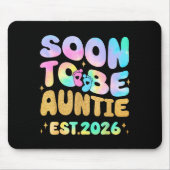Tie Dye Auntie Promoted To Auntie 2026 Soon To Be Mousepad (Vorne)