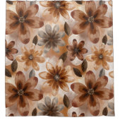 Tie Dye Autumn Floral Duschvorhang (Vorderseite)