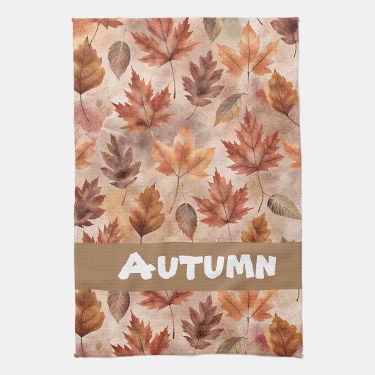 Tie Dye Autumn Leaves Geschirrtuch (Vertikal)