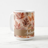 Tie Dye Autumn Leaves Kaffeetasse (Vorderseite Links)