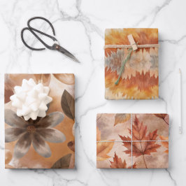 Tie Dye Autumn Nature Geschenkpapier Set