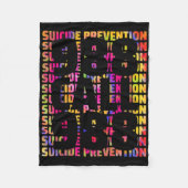 Tie Dye Awareness Suicide Prevention 988 Mental He Fleecedecke (Vorderseite)