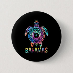 Tie Dye Bahamas-Karibik Meeresschildkröte passende Button
