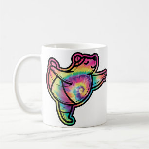 Tie-Dye-Ballerina-Bär: Anmutig und farbenfroh Kaffeetasse