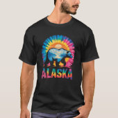 Tie Dye Bear Alaskan Family Souvenir Alaska State T-Shirt (Vorderseite)