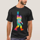 Tie-Dye Bigfoot Peace Design T-Shirt (Vorderseite)