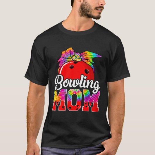 Tie Dye Bowling Mom Bowling Mama Sport Mother's Da T-Shirt (Vorderseite)