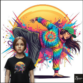 Tie-Dye Breakdance-Farbspritzer Urban Art Tri-Blend Shirt