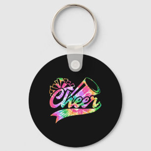 Tie Dye Cheerleading Frieden Liebe Cheer Für Cheer Schlüsselanhänger