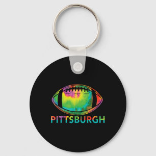 Tie Dye Cool Fußball Design Bekleidung Pittsburgh  Schlüsselanhänger