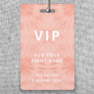 Tie Dye Coral Pink Event Festival Konzert VIP Ausweis