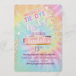 Tie Dye Einladung