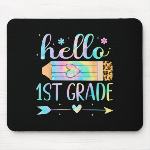 Tie Dye Einschulung 1. Klasse Hallo Erste Klasse Mousepad