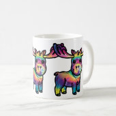 Tie Dye Elch Kaffeetasse (VorderseiteRechts)