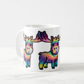 Tie Dye Elch Kaffeetasse (Vorderseite Links)