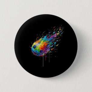 Tie-Dye-Farbflecken Fußballspieler Fans Ent Button