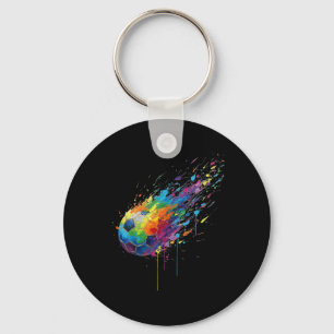 Tie-Dye-Farbspritzer Fußballspieler Fans E Schlüsselanhänger