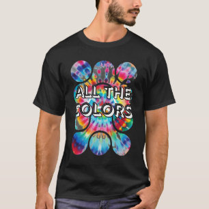 Tie-Dye-Farbzwirn im Retro-Stil T-Shirt