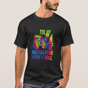 Tie Dye Farmtraktor Ich bin 4. Geburtstagsfeier 4 T-Shirt