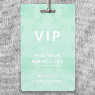 Tie Dye Festival Konzert Mintgrün VIP Event Ausweis