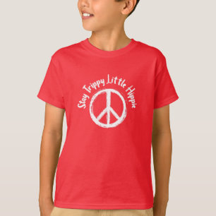 Tie-Dye-Friedenszeichen Bleib trippy, kleiner Hipp T-Shirt