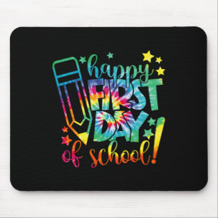 Tie Dye Frohe Erster Schultag Byck Zur Schule T Mousepad